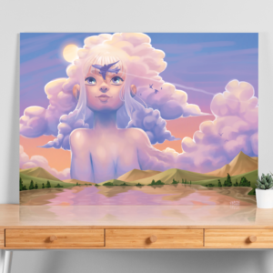 Poster A3 recto verso « Cloudy Girl »