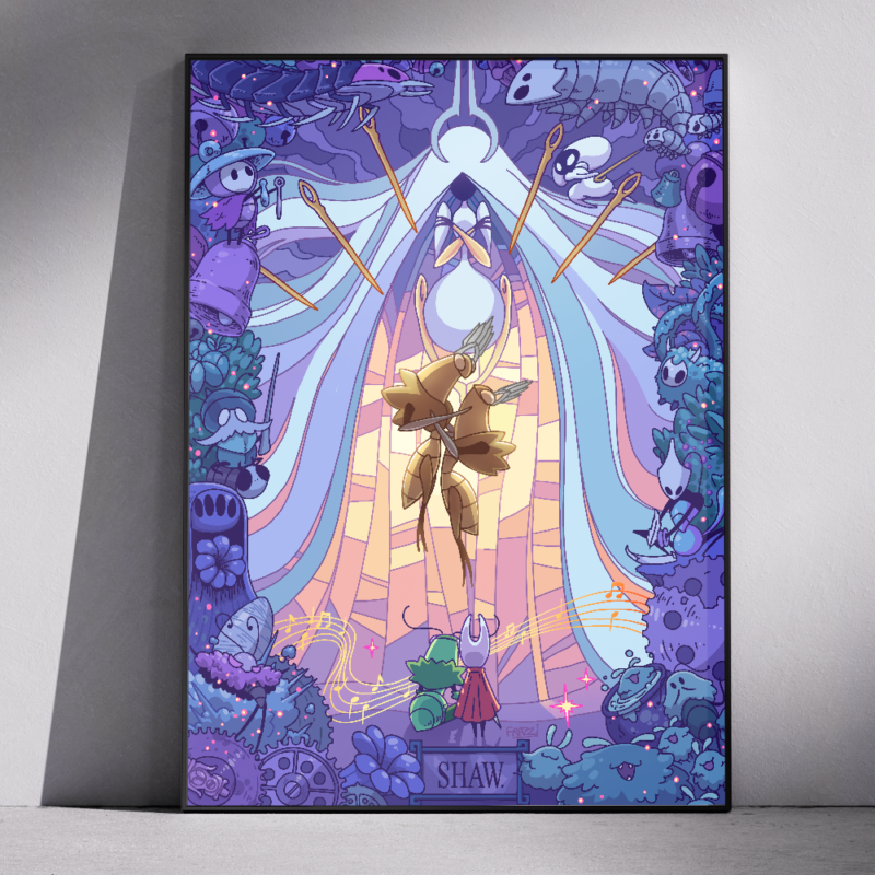 Poster A3 « Hollow Knight : Silksong » édition limitée, numéroté et signée