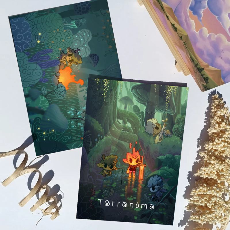 Print A5 recto verso Tetranima